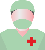 Motyw graficzny ilustracji tekstu stanowi twarz pracownika służby zdrowia w maseczce.